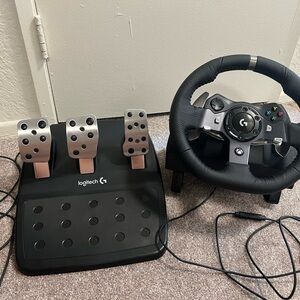 Logitech Racing Wheel and Pedals Set - Black and Silver